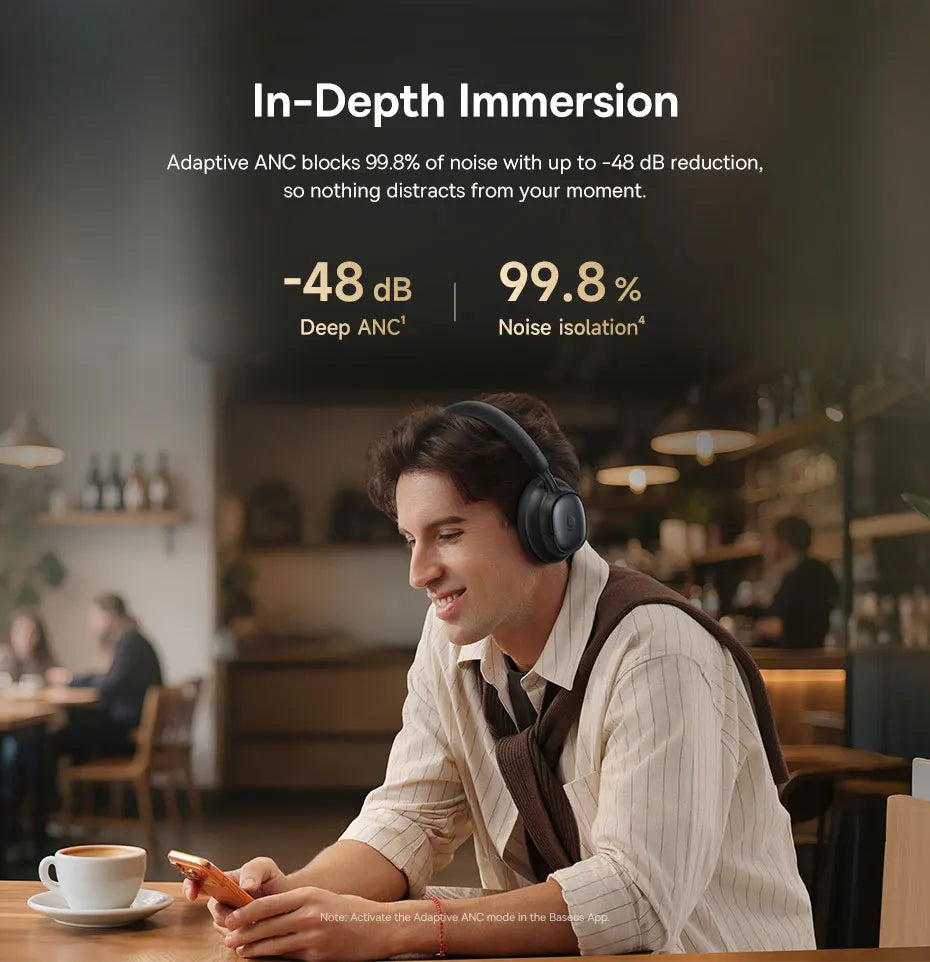 BASEUS Bowie MH1 Adaptive Noise Cancelling Bluetooth Wireless Headphones