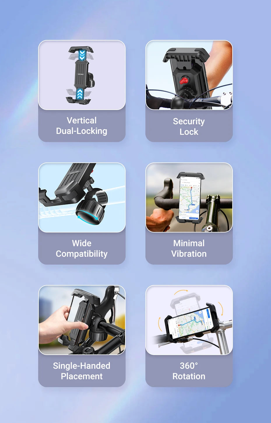 VENTION Universal Adjustable Bike Phone Mount