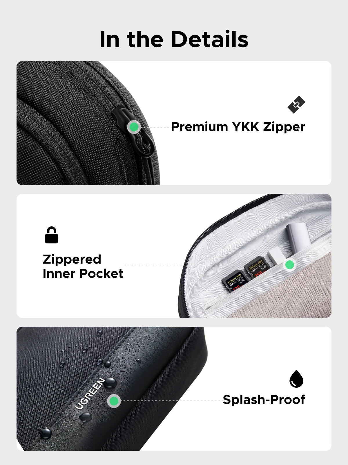 UGREEN Portable Tech Storage Travel Bag