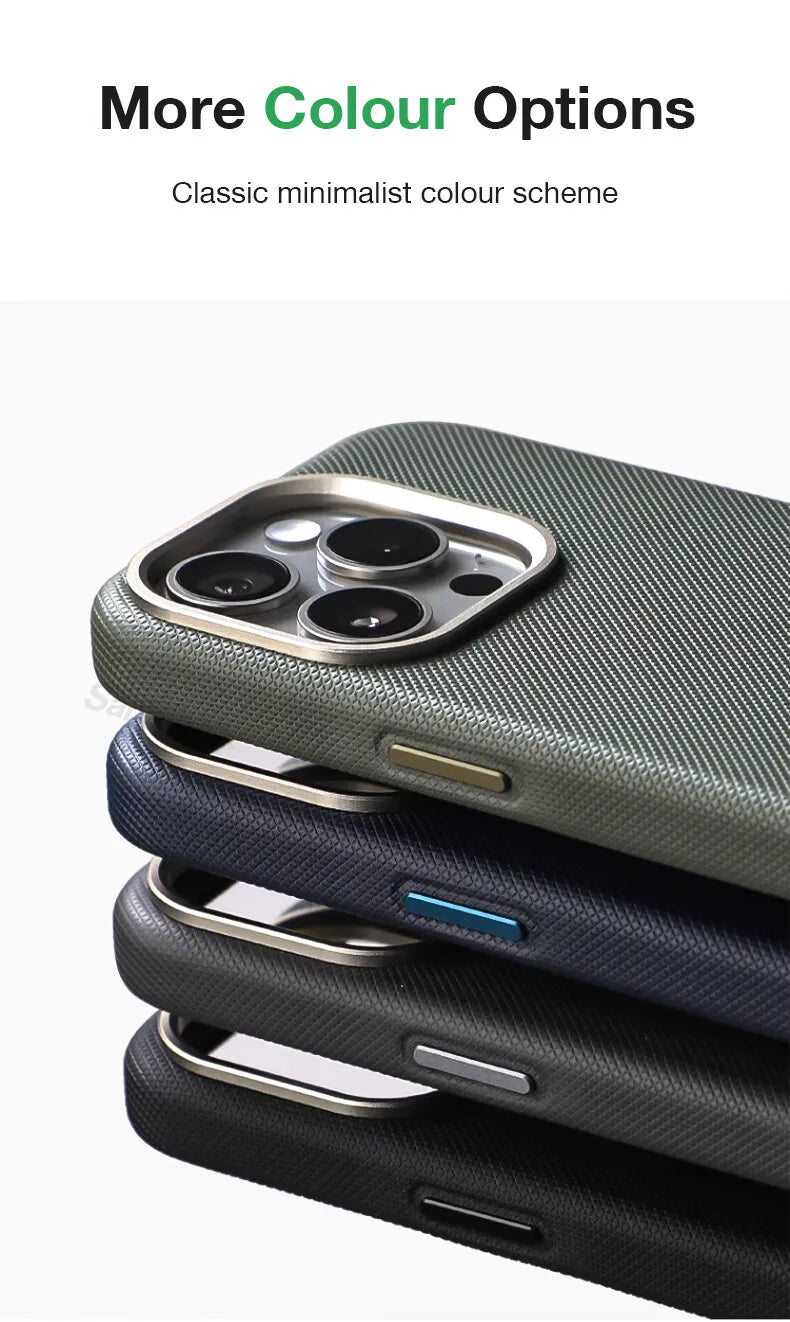 Leather Textured MagSafe Shockproof Case for Apple iPhone