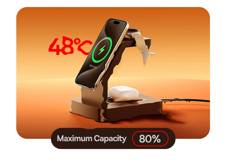 BASEUS Enerfill FS4 3in1 Wireless Charging Stand with TEC Cooling
