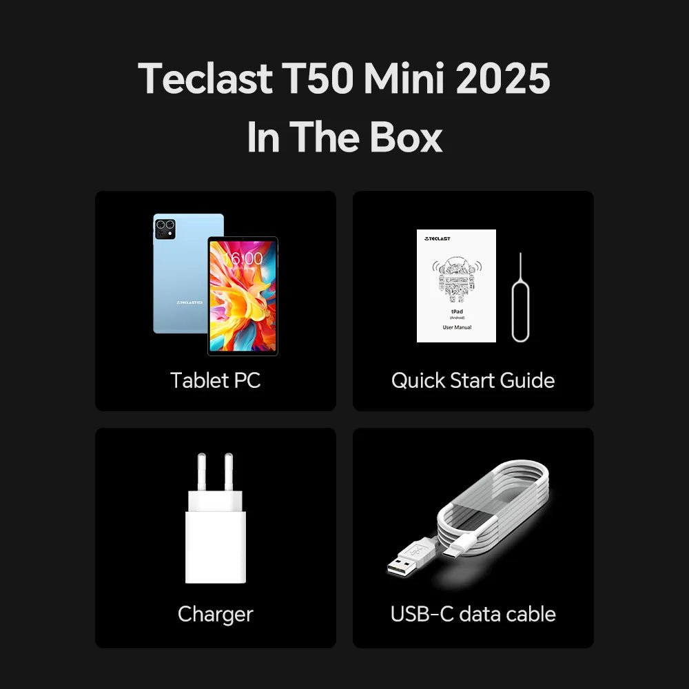 TECLAST T50 Mini 8.7" 4G Android Tablet - 128GB, Blue