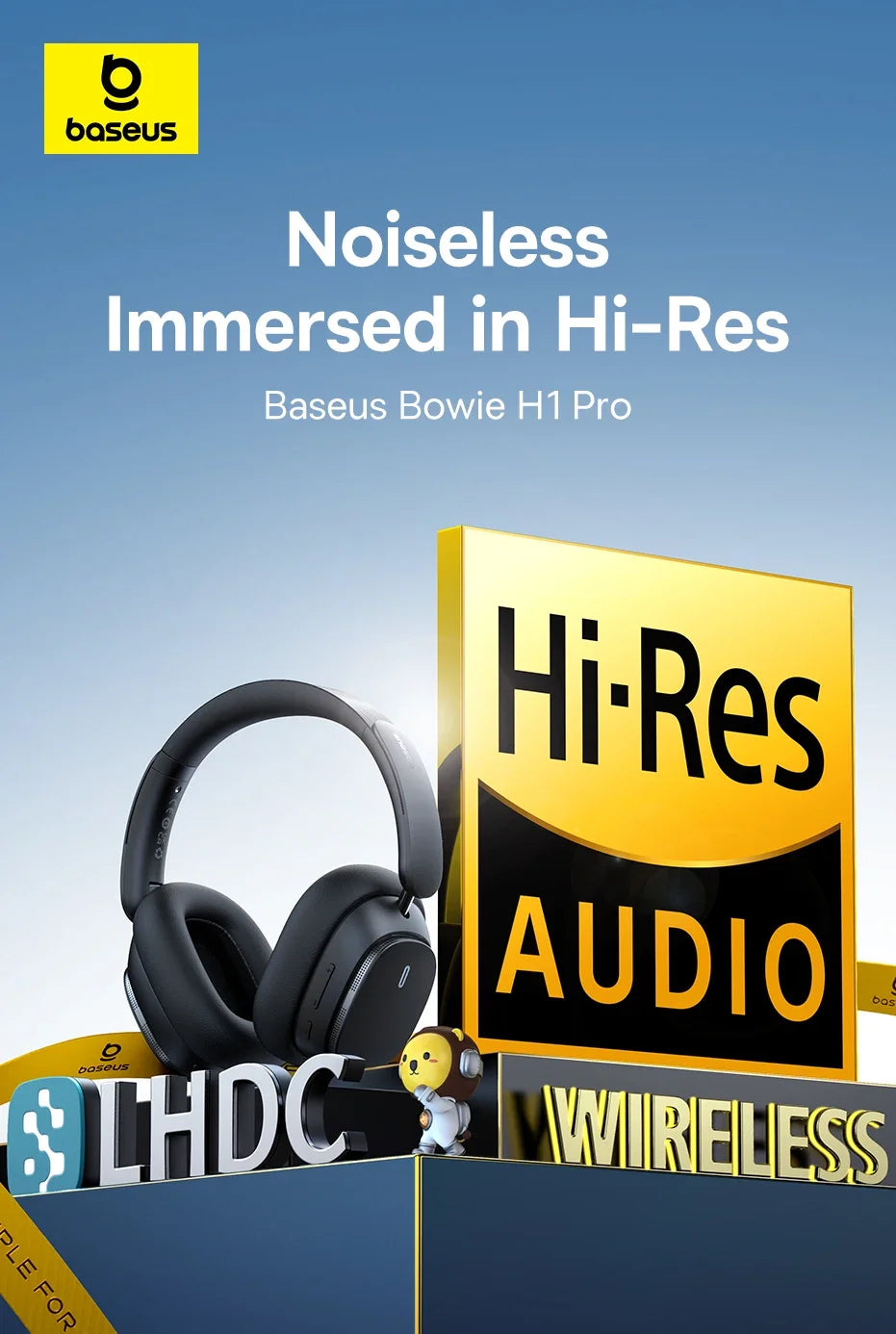 BASEUS Bowie H1 Pro ANC Bluetooth Wireless Headphones
