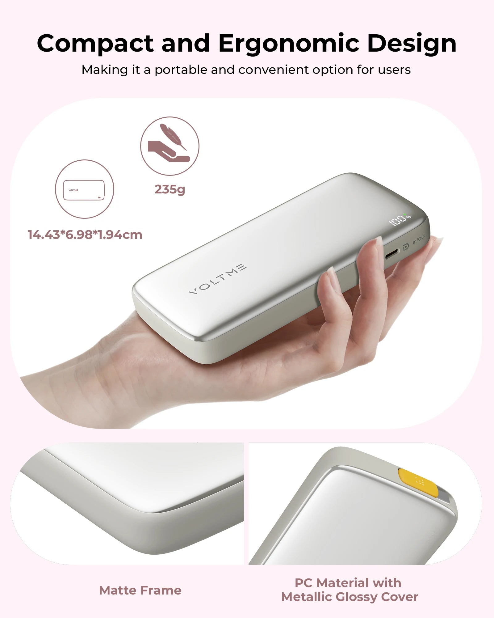 VOLTME Hypercore 10K Rollz Lite 10000mAh Portable Power Bank