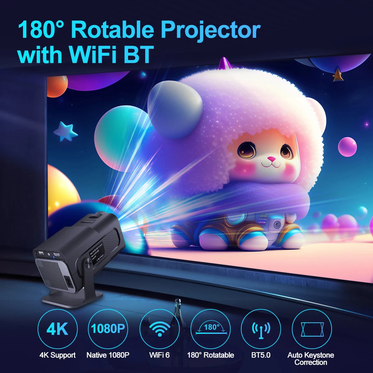MAGCUBIC HY320 Portable Home Cinema Projector