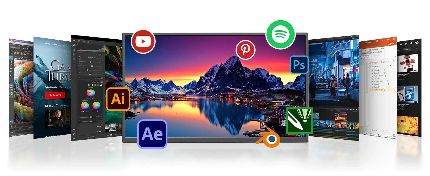 DOPESPLAY Full HD 15.6" IPS Portable Monitor and Laptop Screen Extender