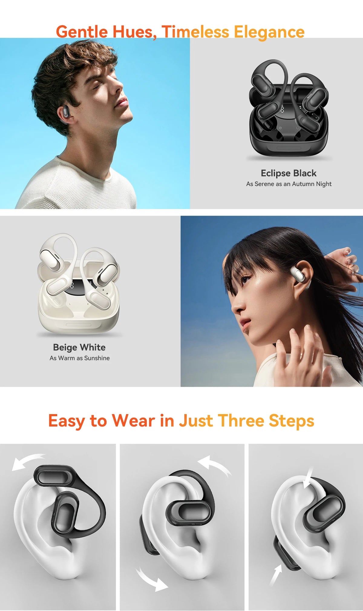 BLACKVIEW AirBuds 200 Bluetooth Wireless Open Ear Headphones
