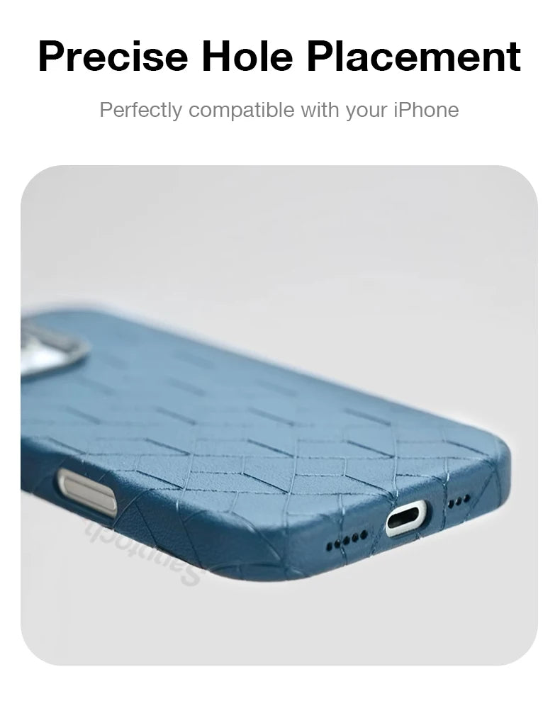 Patterned Leather MagSafe Case for Apple iPhone