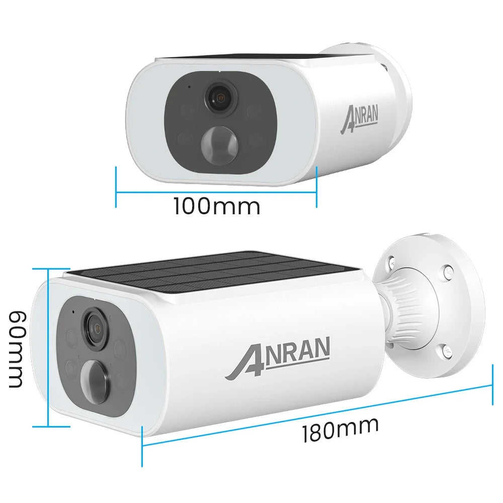 ANRAN 3MP Solar Powered Smart Home Security Camera Kit