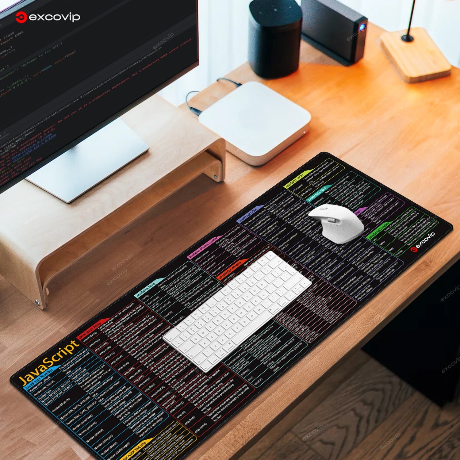 EXCO Non-Slip JavaScript Programming Desk Mat & Gaming Pad