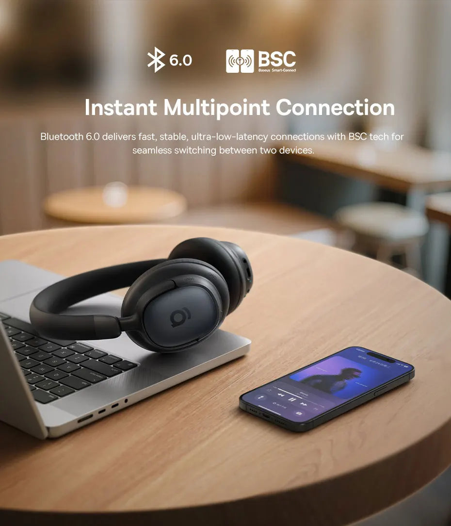 BASEUS Bowie MH1 Adaptive Noise Cancelling Bluetooth Wireless Headphones