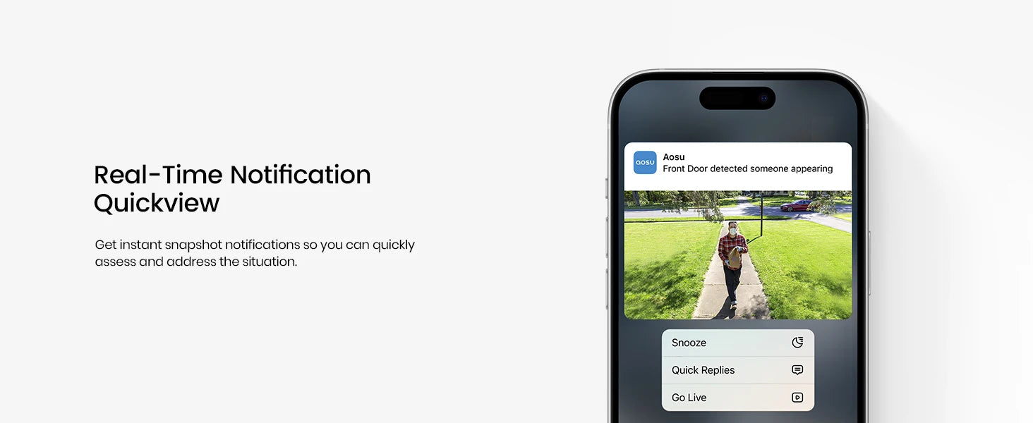 AOSU 3MP Solar Powered Home Security Camera Kit