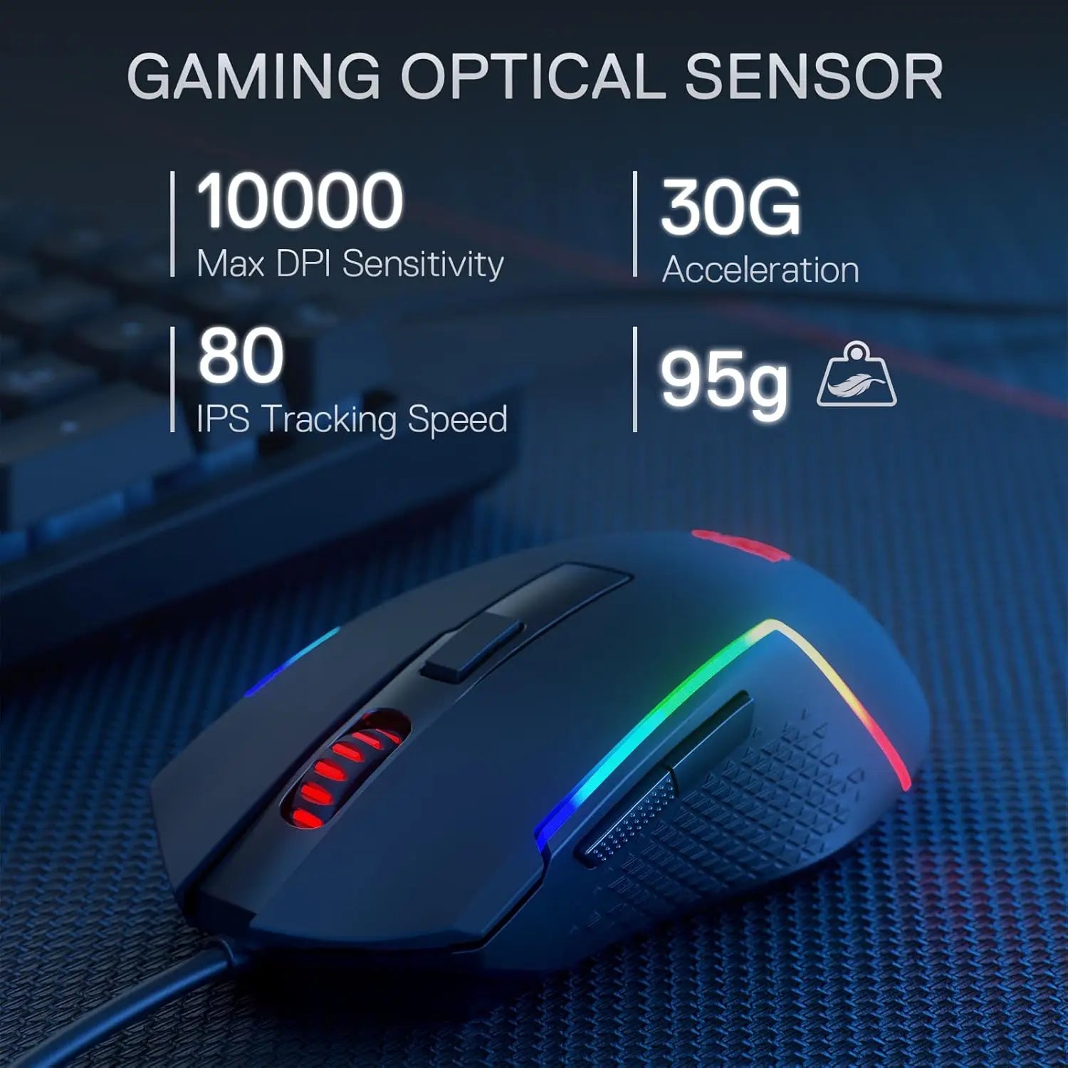 REDRAGON S141 RGB Wired Gaming Keyboard and Mouse