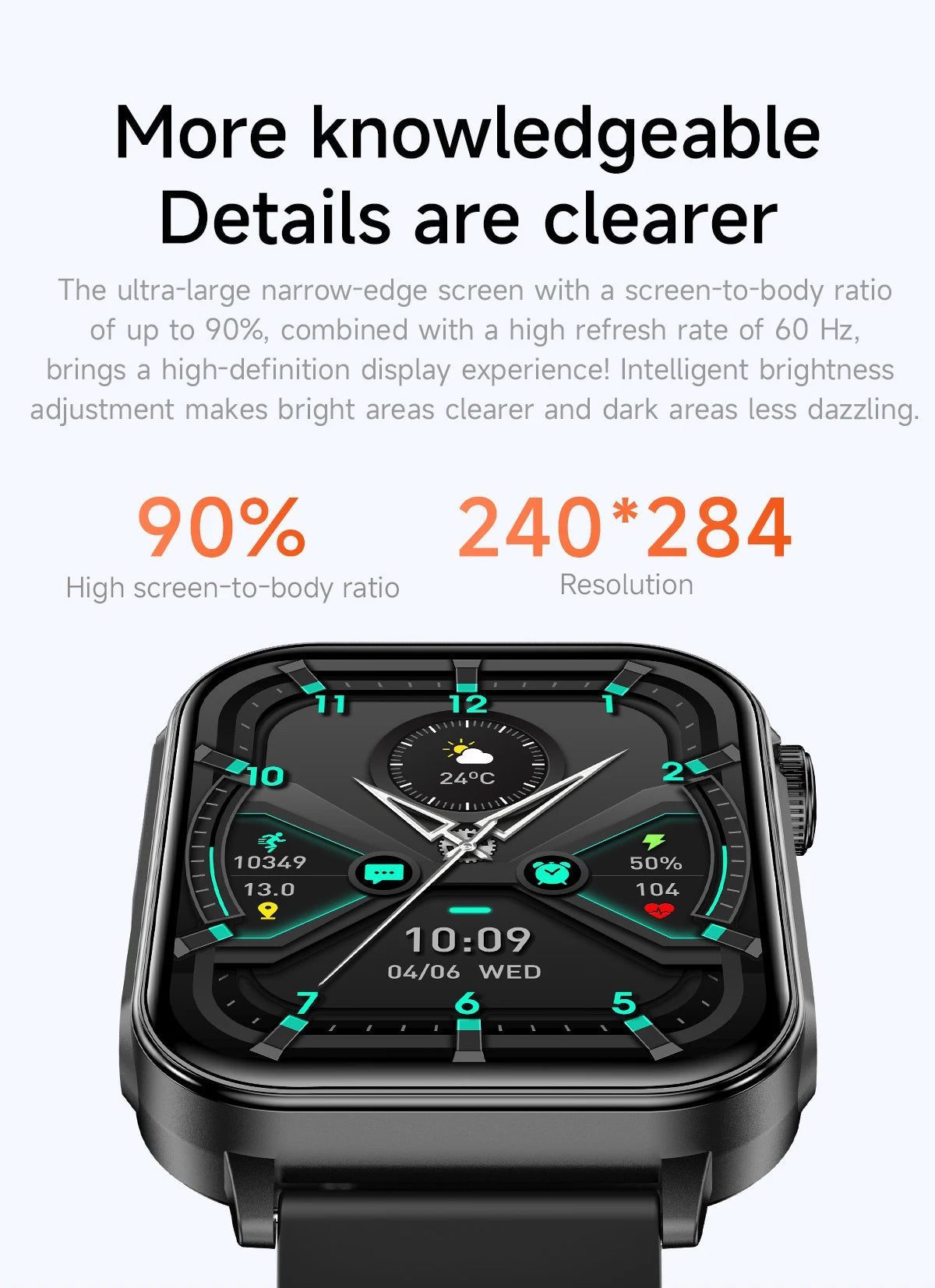 COLMI P80 1.83" HD Smart Watch with Flashlight