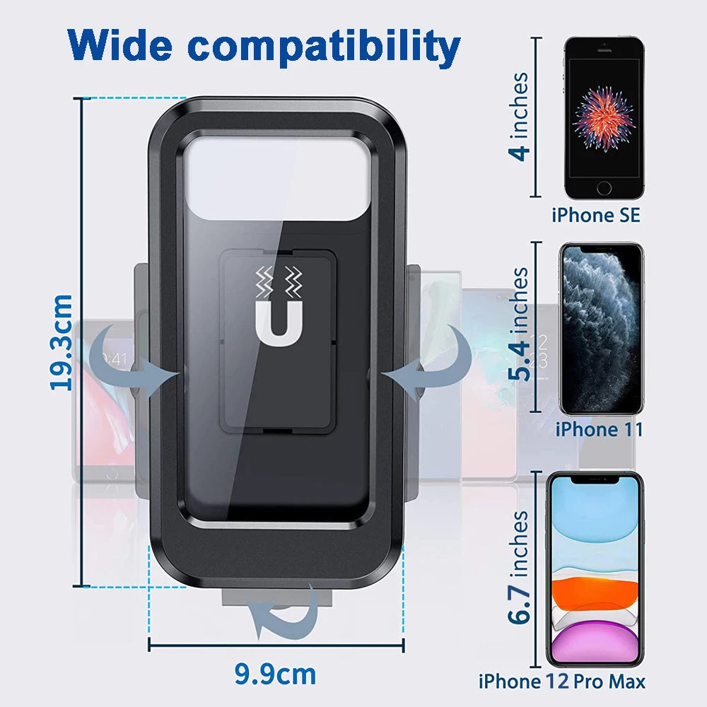 UNTOOM 360° Universal Magnetic Waterproof Bike Phone Mount