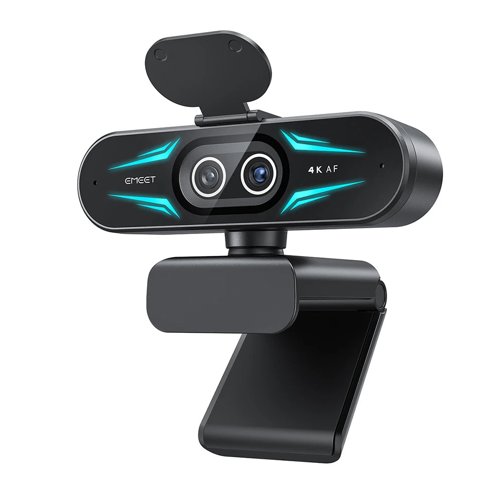 EMEET C60E 4K Dual Streaming Webcam with Tripod