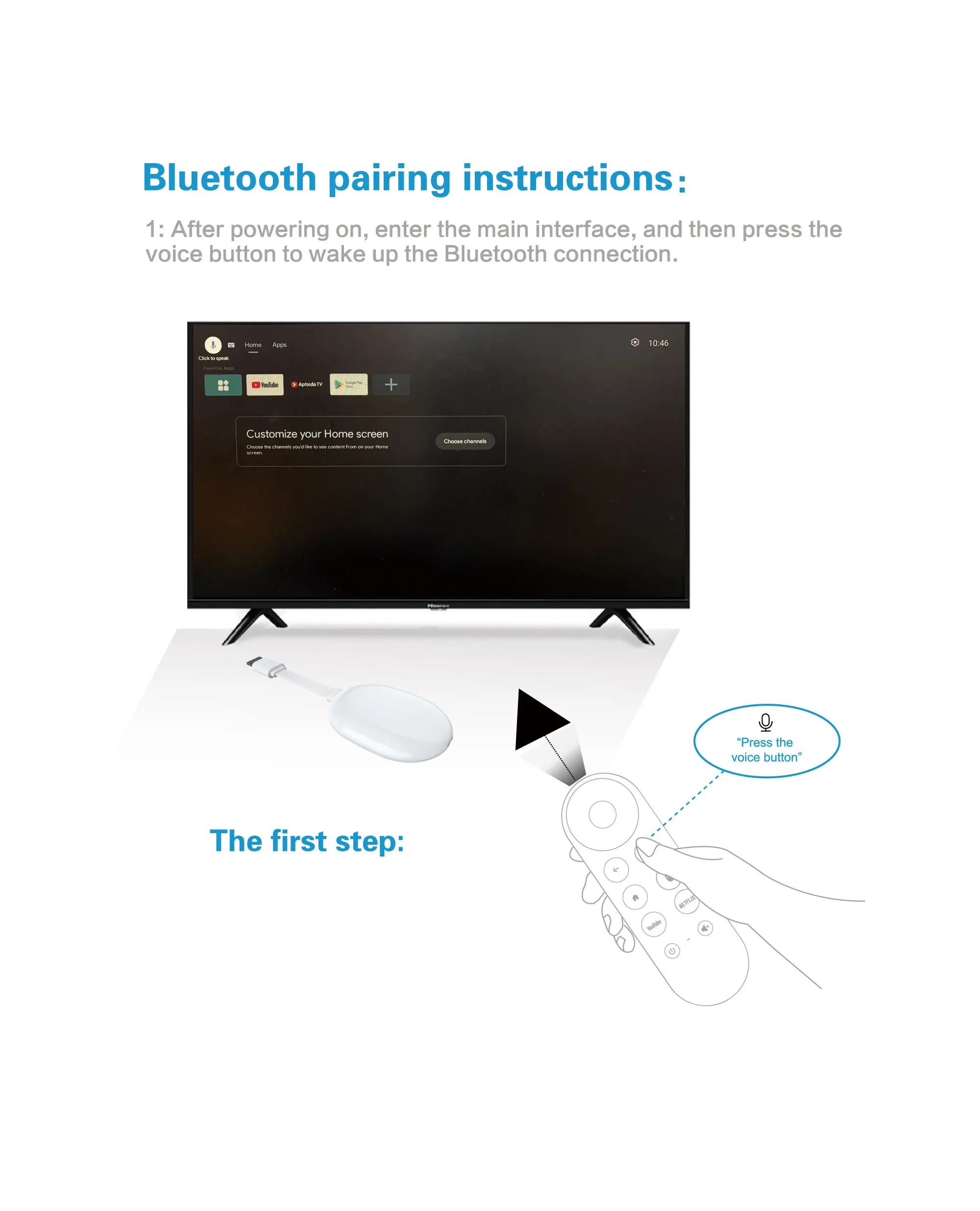MORTAL Q2S Android TV Stick with Google Assistant