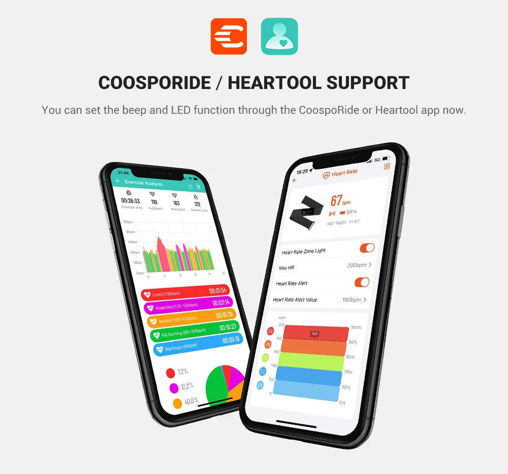 COOSPO H9Z Rechargeable Heart Rate Monitor Armband