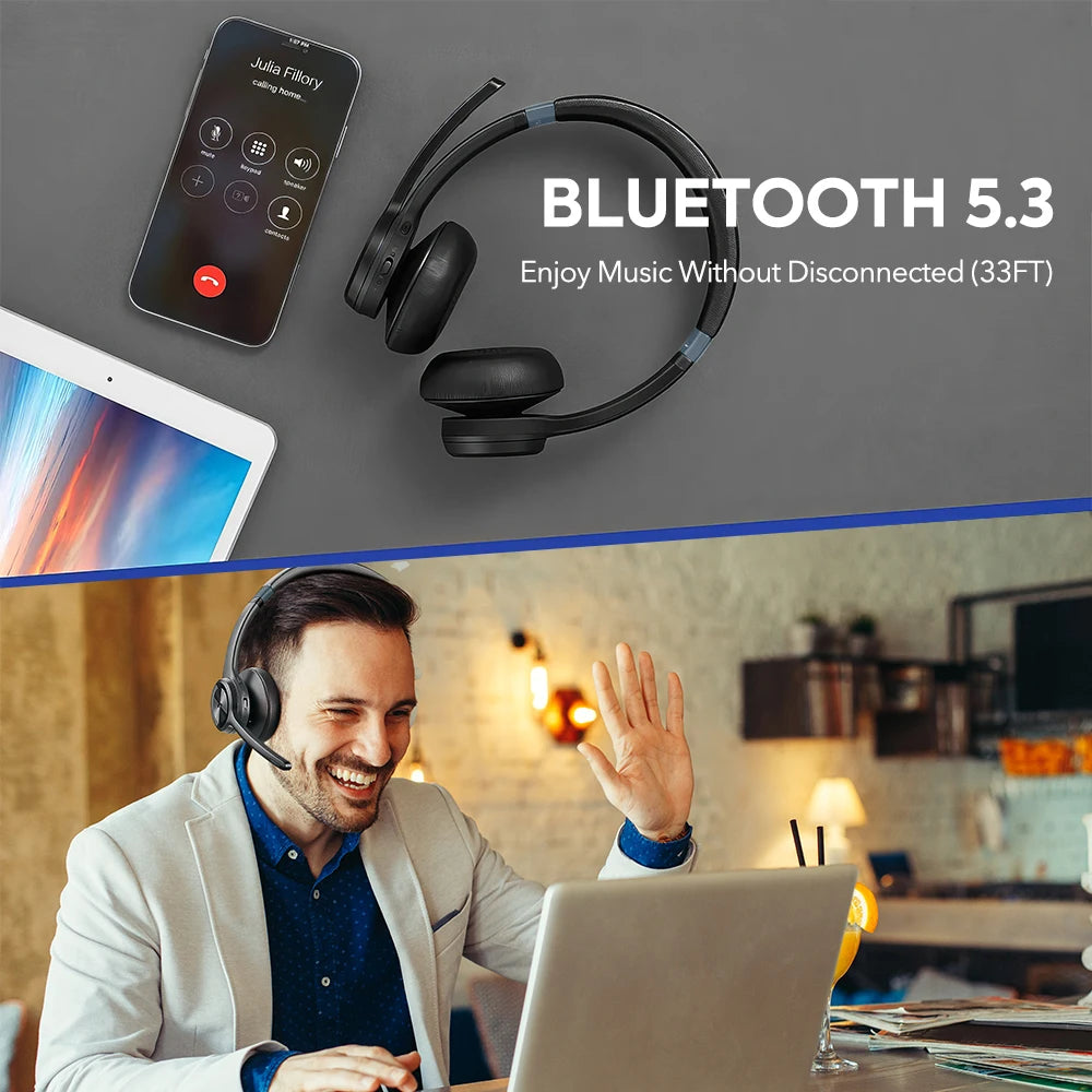 MPOW HC9 Bluetooth Wireless Office Headset