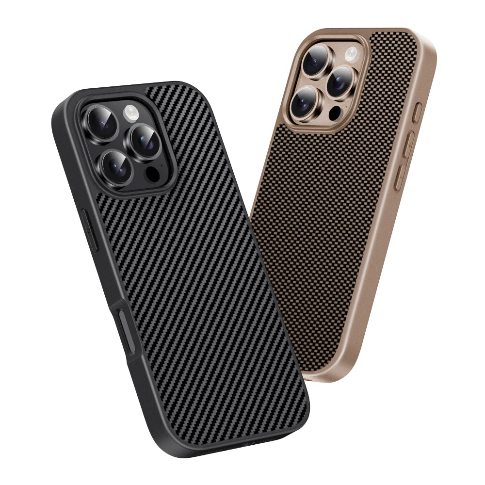Kevlar Pattern Magsafe Shockproof Matte Case for iPhone
