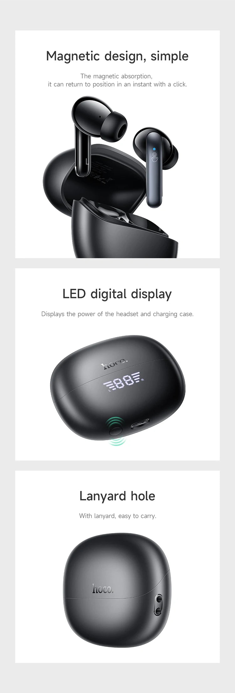 HOCO AirPods EQ5 Noise Cancelling Bluetooth Wireless Earbuds