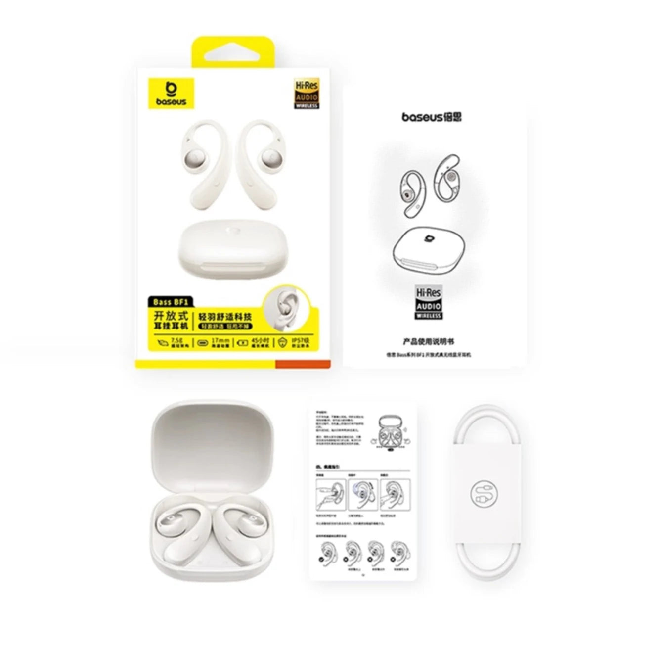 BASEUS BF1 Bluetooth Wireless Open Ear Headphones