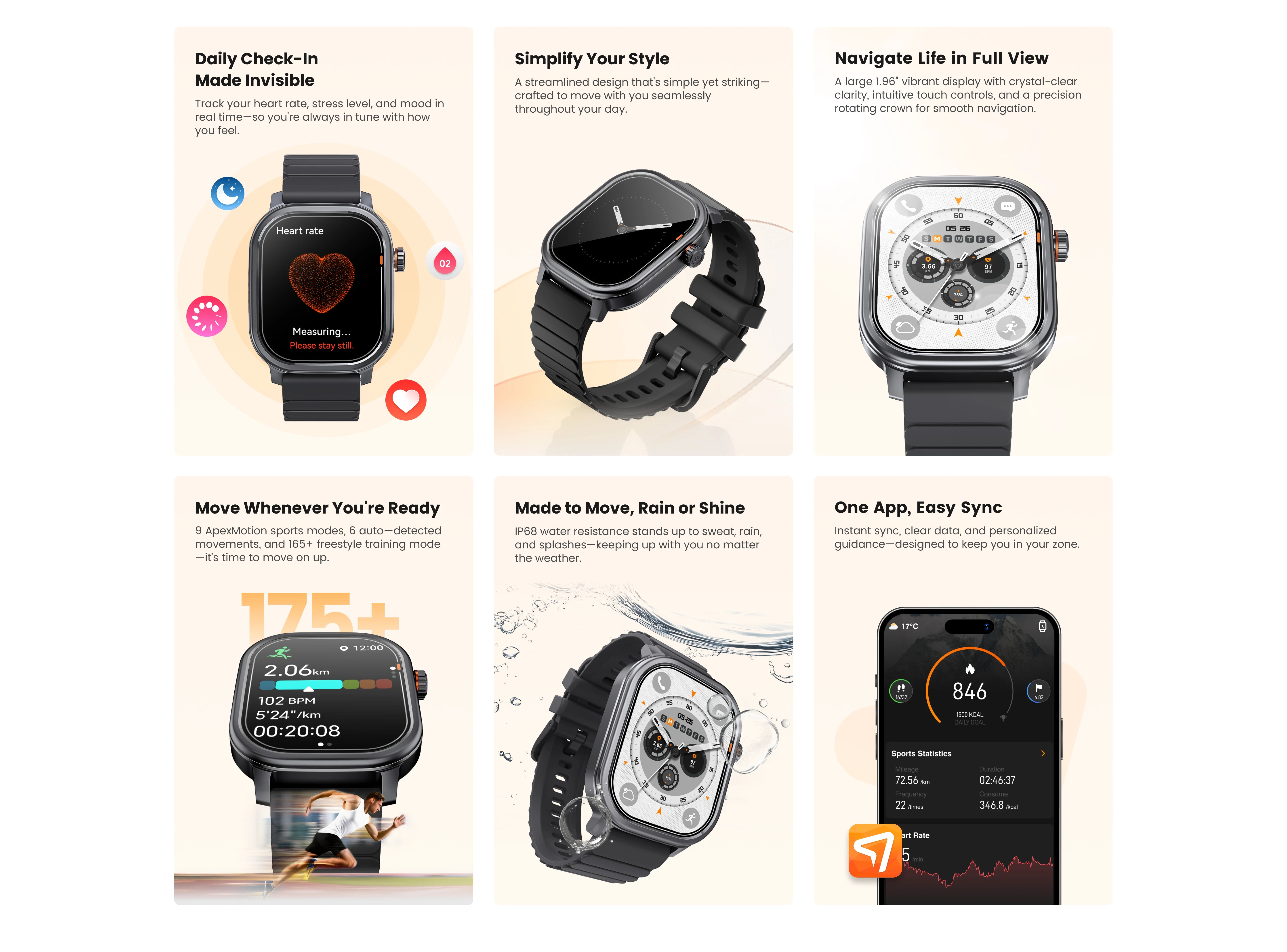 KOSPET Pulse 1.96" AMOLED Smart Watch