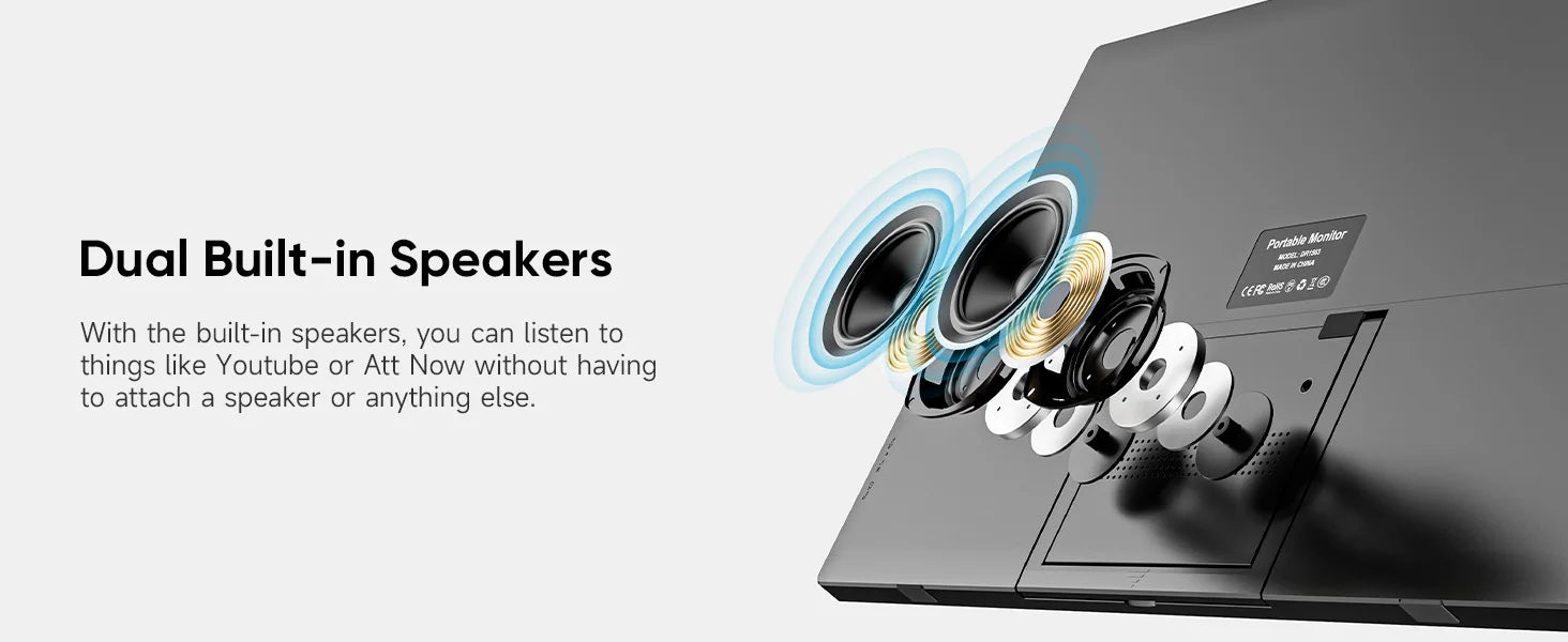 DOPESPLAY Full HD 15.6" Portable Monitor with Integrated Stand