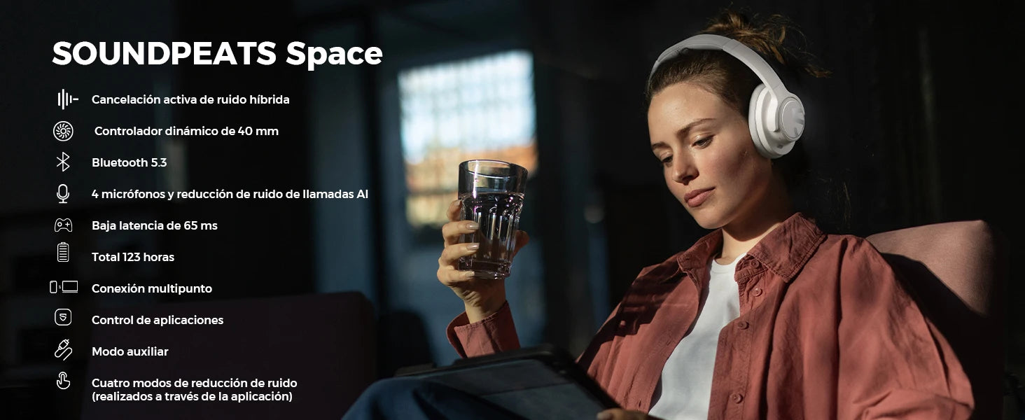 EDIFIER Space Hybrid ANC Bluetooth Wireless Headphones