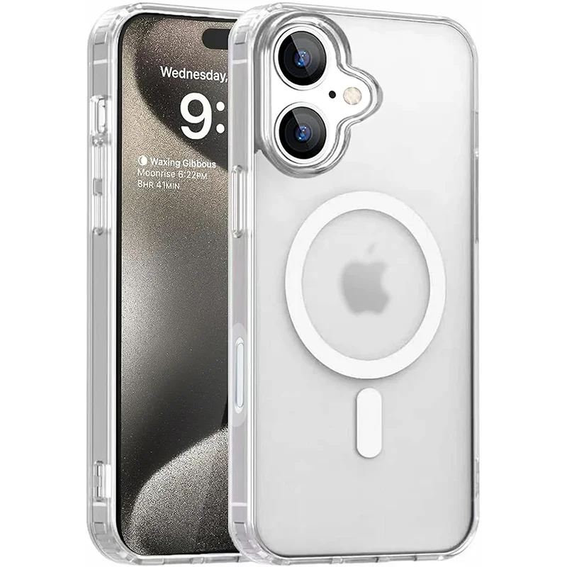 Transparent MagSafe Hybrid Matte Case for iPhone
