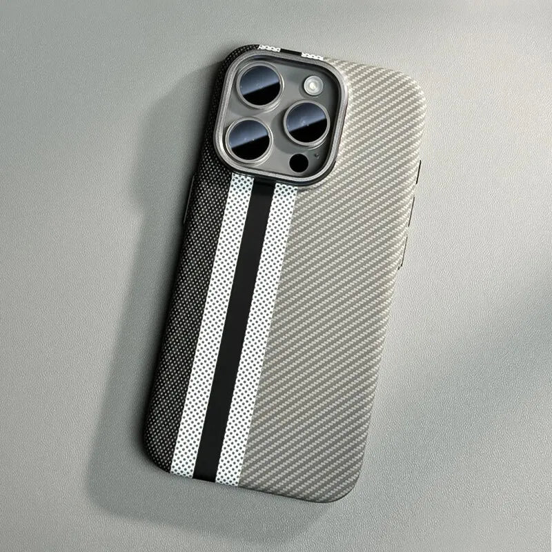 Carbon Fibre Texture MagSafe Case for Apple iPhone
