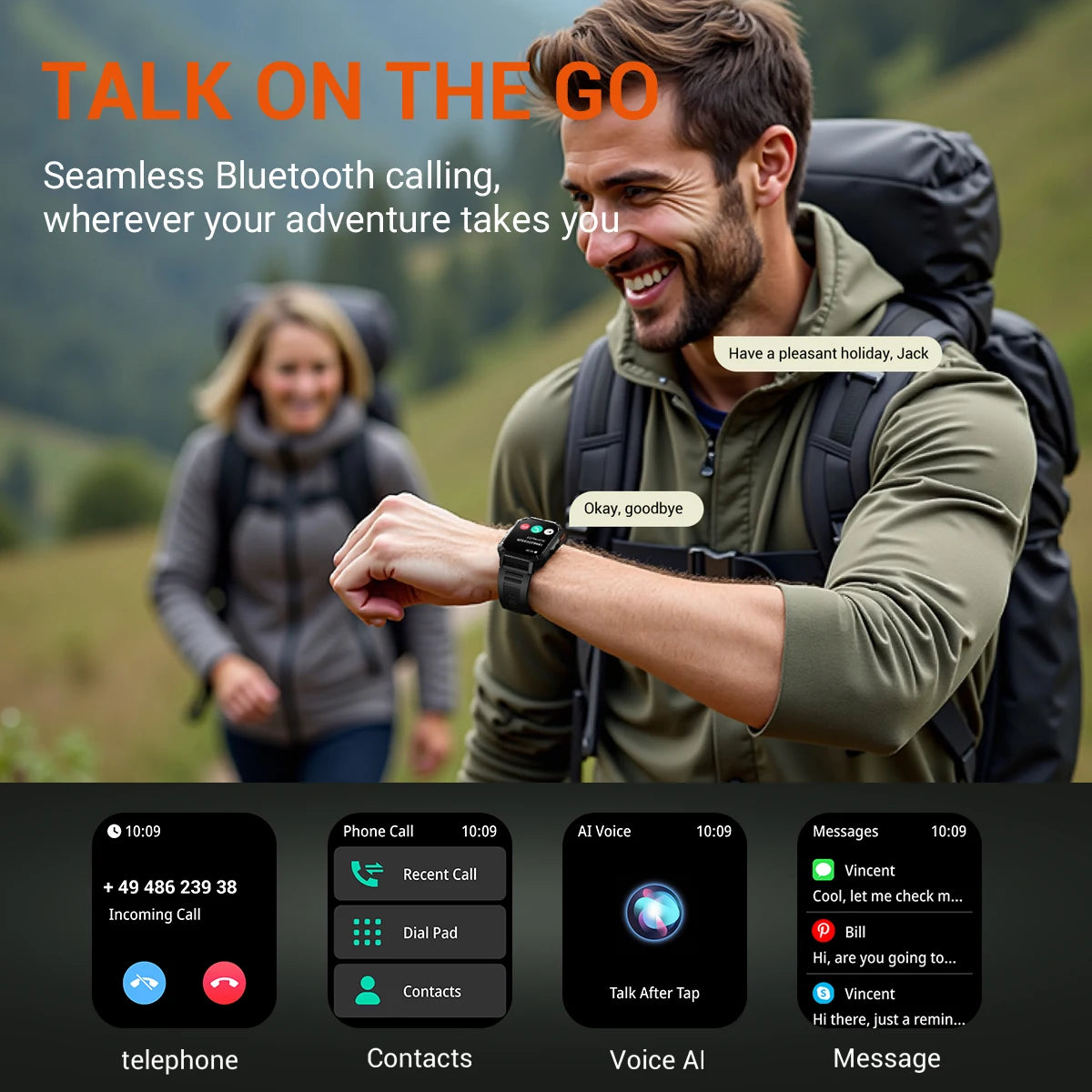 BLACKVIEW W70 2.01" Tactical Smart Watch