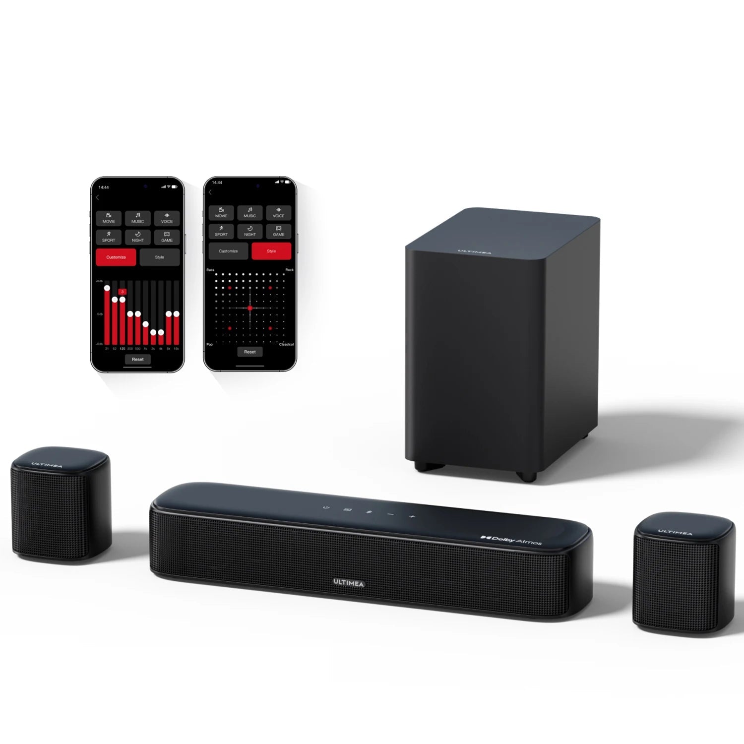 ULTIMEA Aura A50 Pro 5.1 Wireless Sound Bar with Dolby Atmos