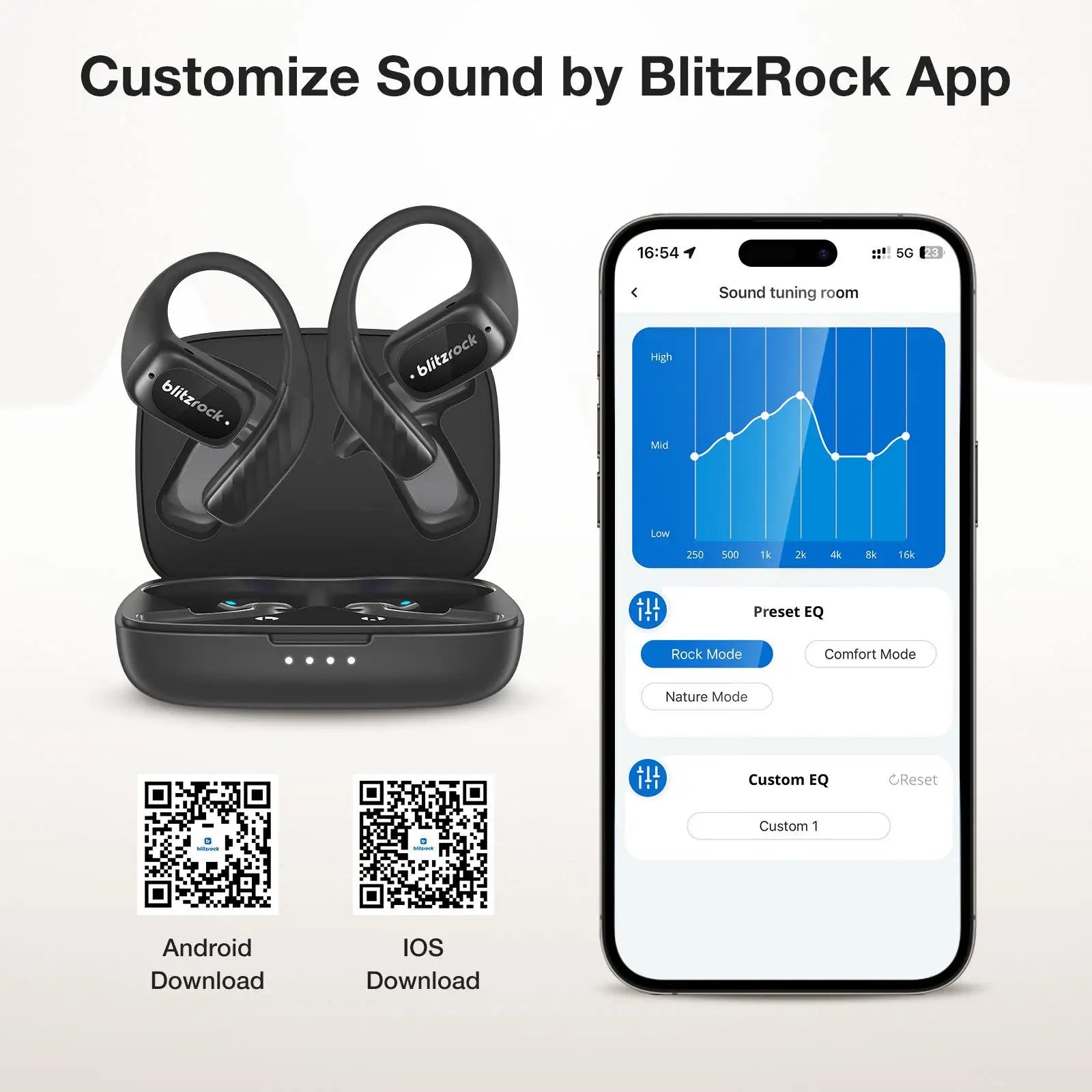 BLITZWOLF Blitzrock BR-CT3 Bluetooth Wireless Open Ear Headphones