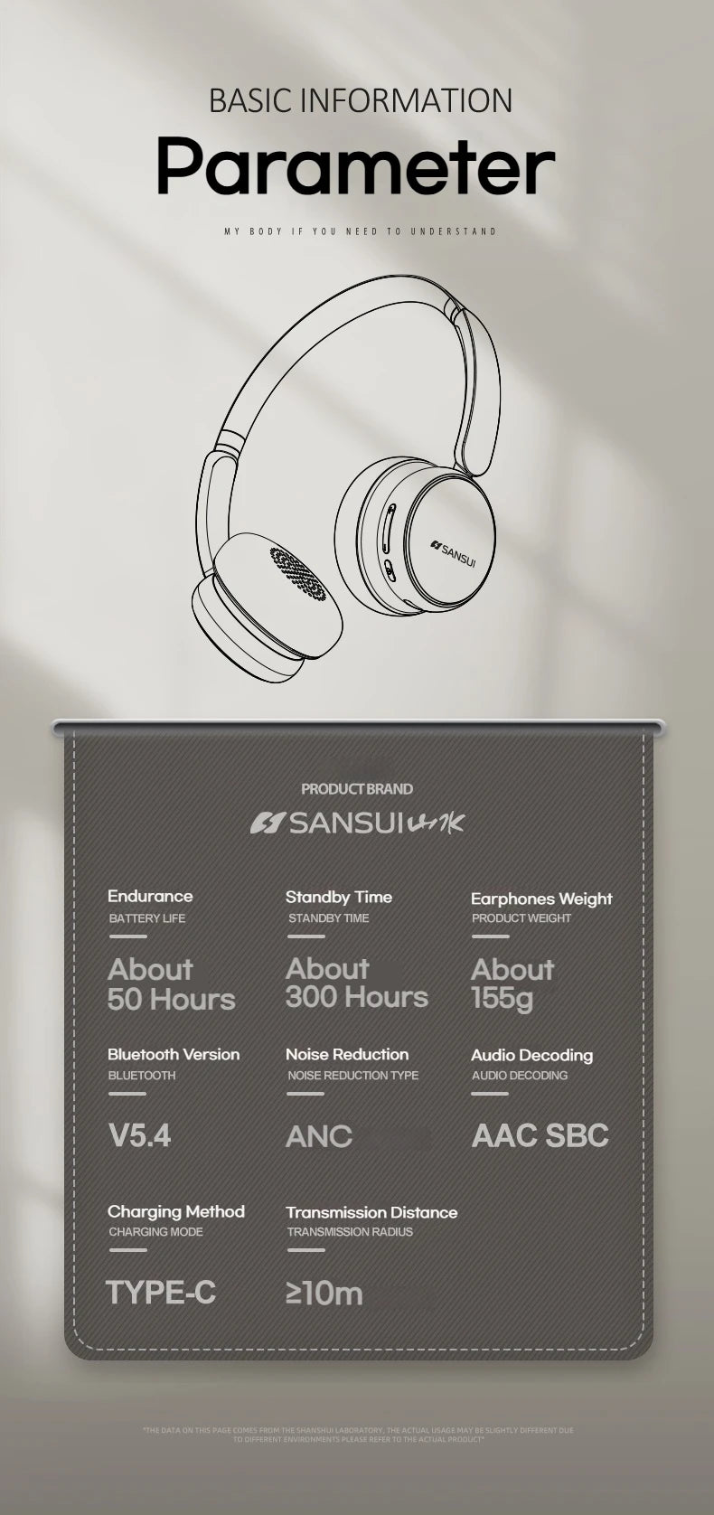 SANSUI DT11 ANC Retro Bluetooth Wireless Headphones