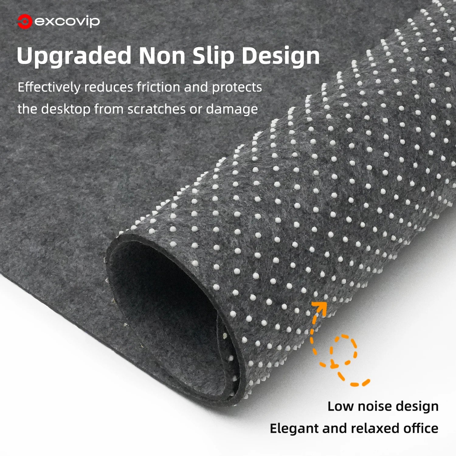EXCO Large Non-Slip Felt Desk Mat & Gaming Pad