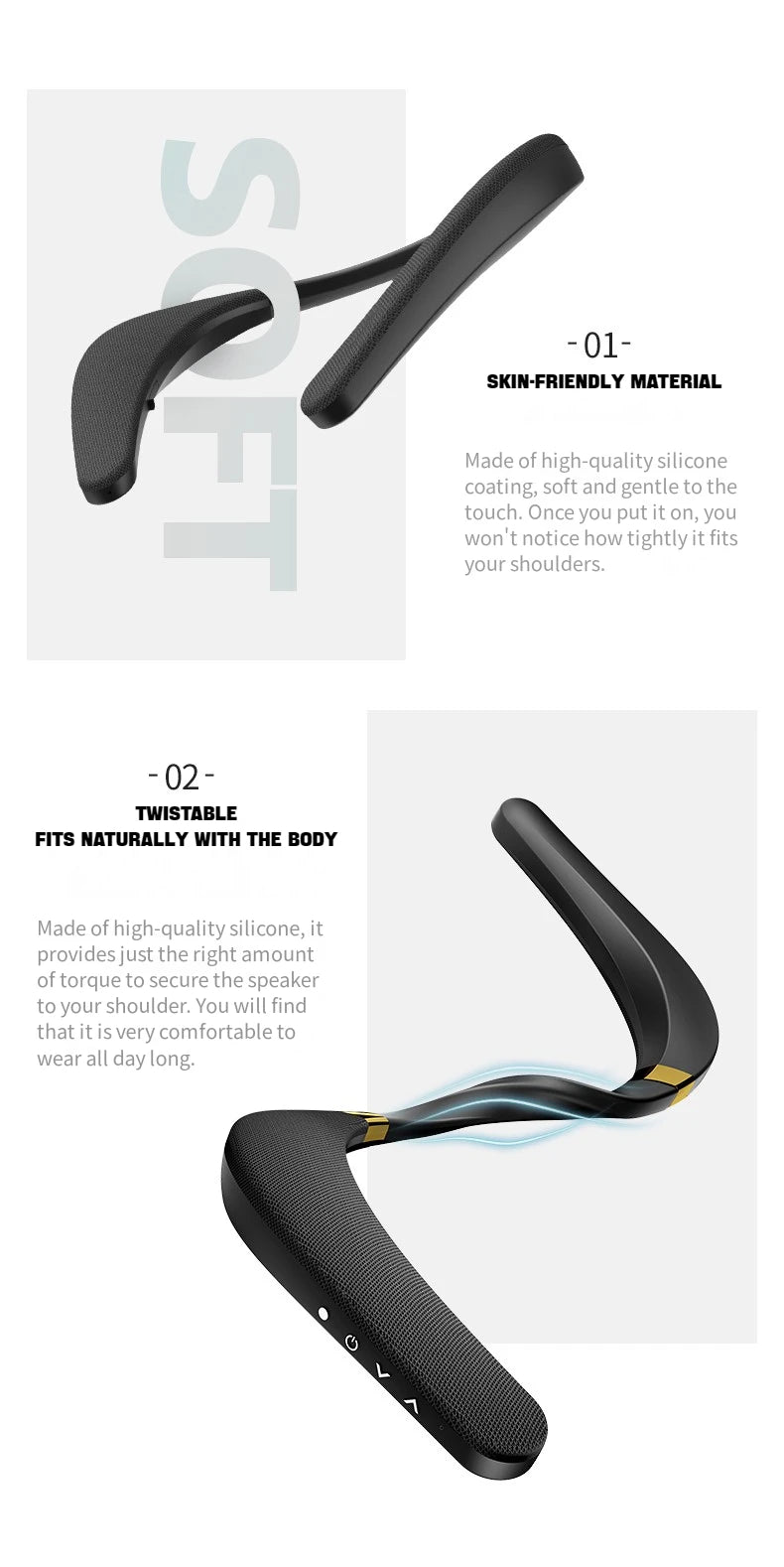 MONSTER Boomerang Portable Bluetooth Wireless Neckband Speaker