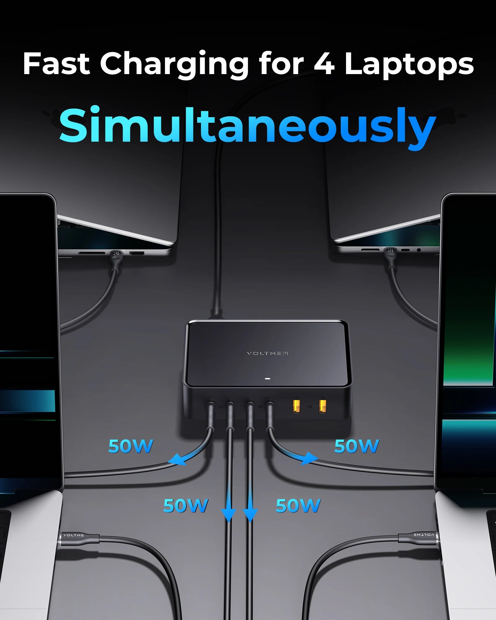 VOLTME 240W GaN3 6in1 Multiport USB Charging Station