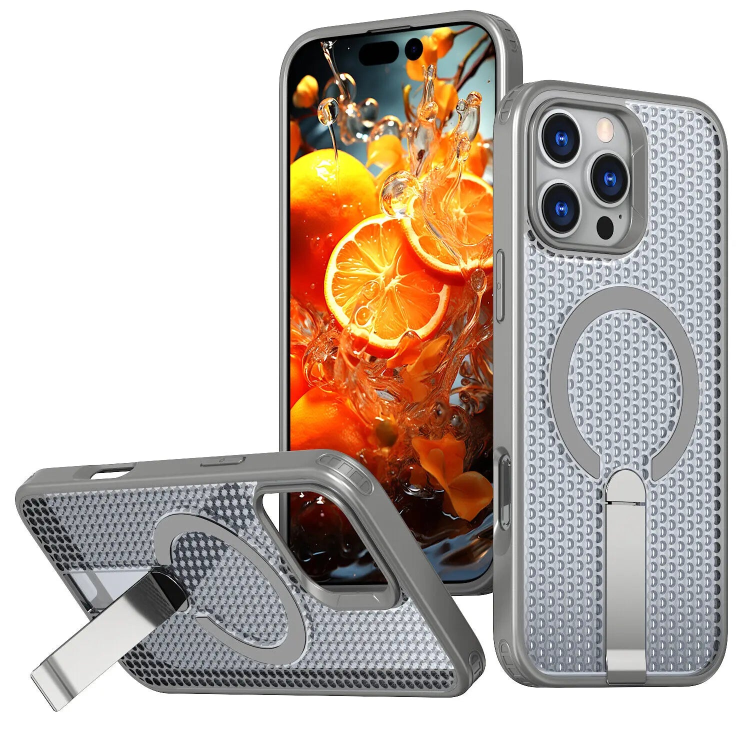 MagSafe Shockproof Cooling Case for iPhone with Stand