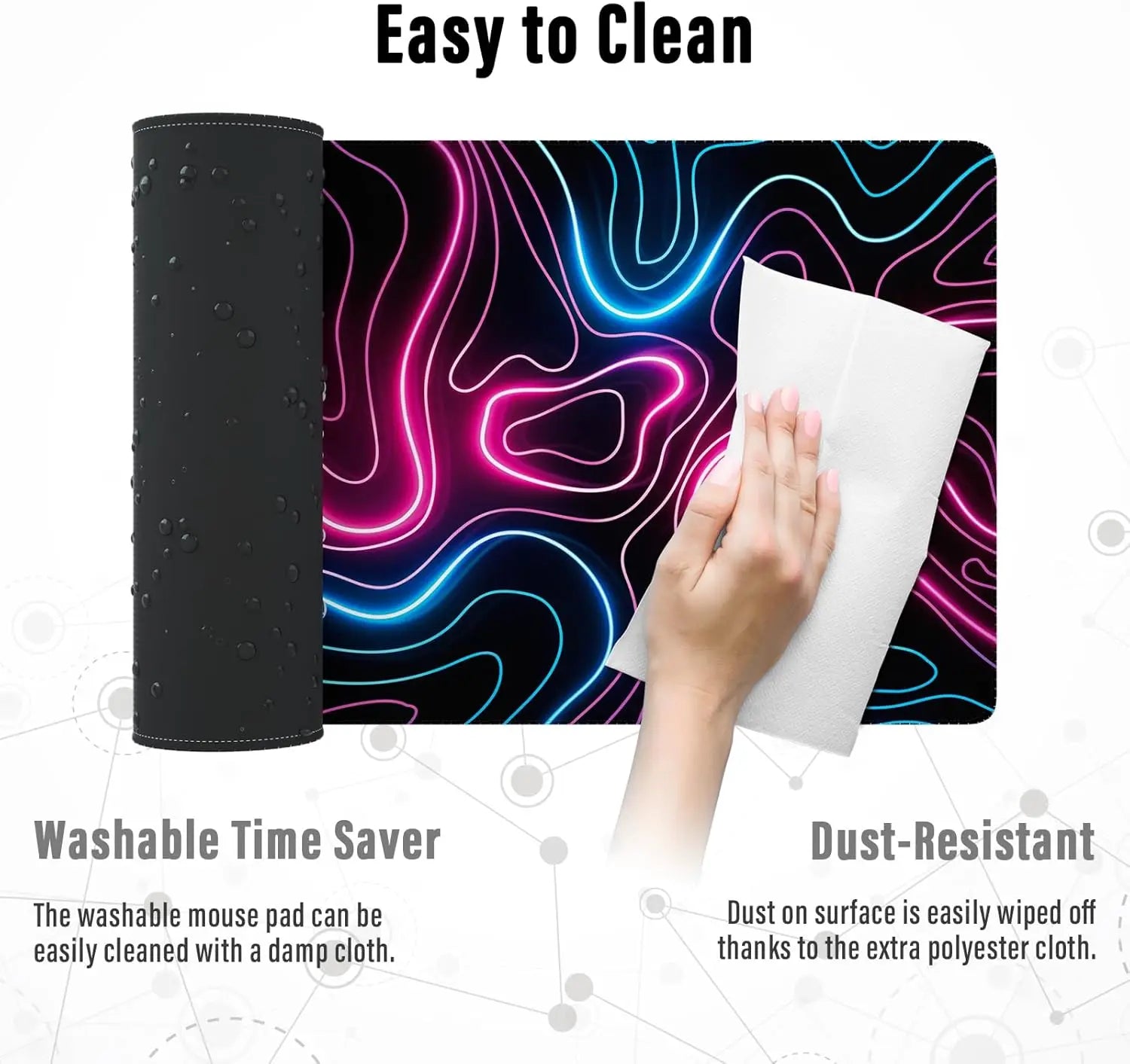 YSAGi Non-Slip Retro Desk Mat & Mouse Pad