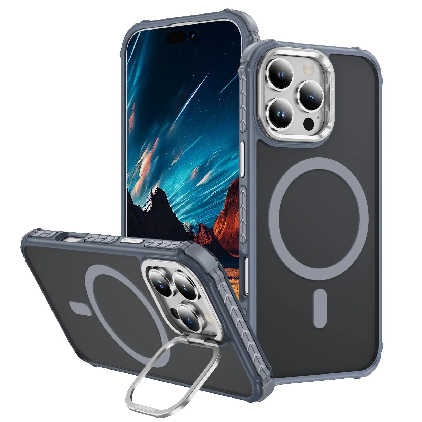 MagSafe Shockproof Armor Case for iPhone with Stand
