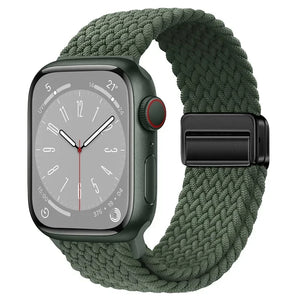 Braided Solo Loop Strap with Silver Clasp for Apple Watch