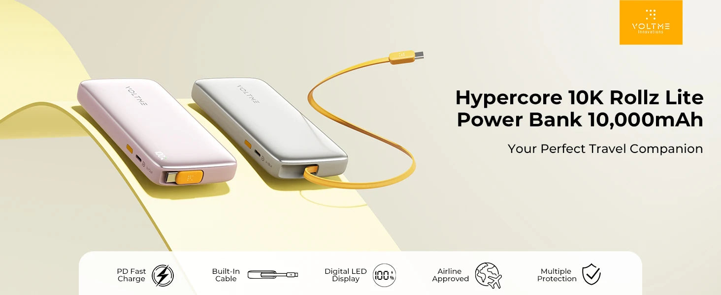 VOLTME Hypercore 10K Rollz Lite 10000mAh Portable Power Bank
