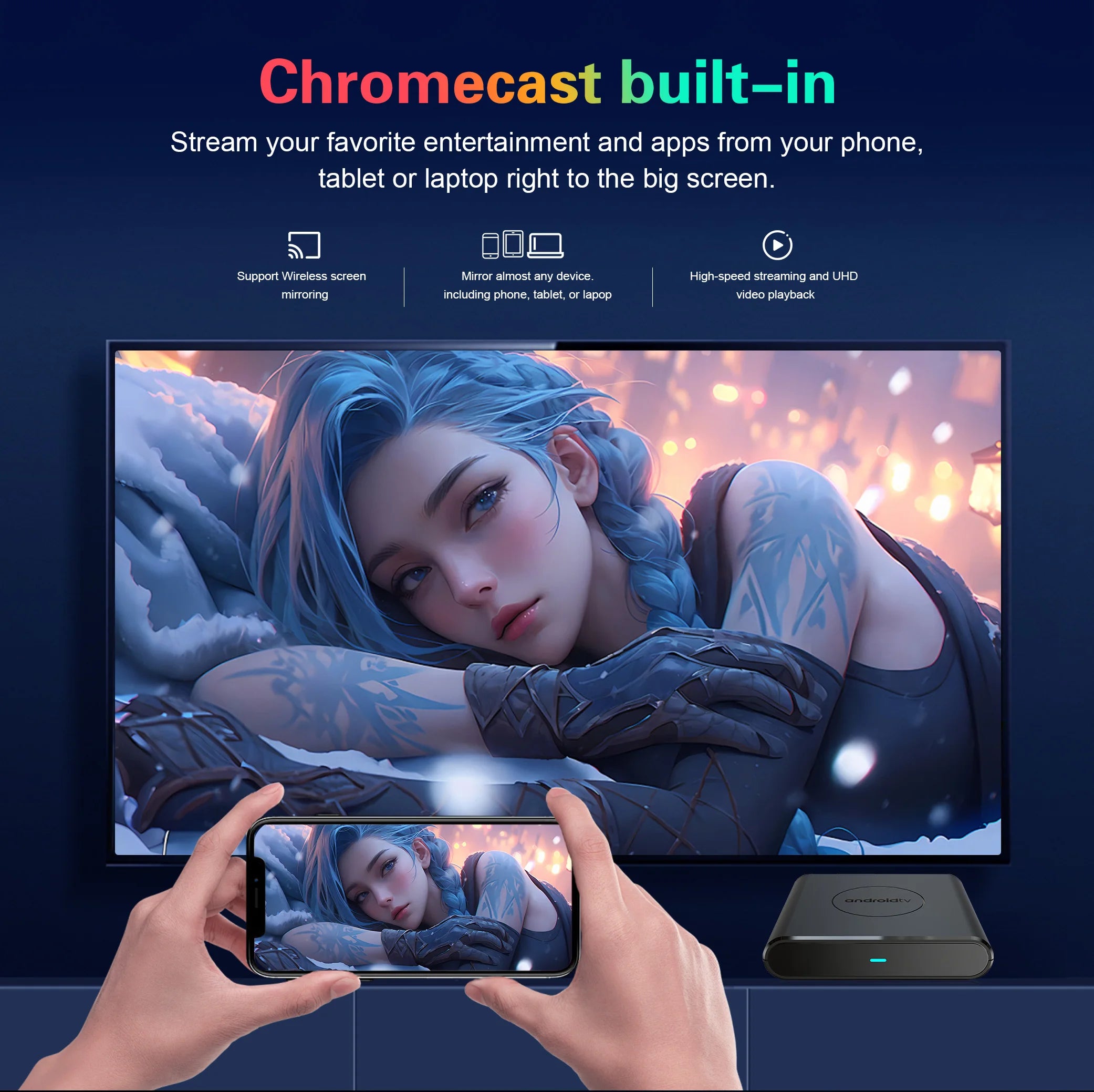MORTAL T1 Pro 8K Android TV Box with Google Assistant