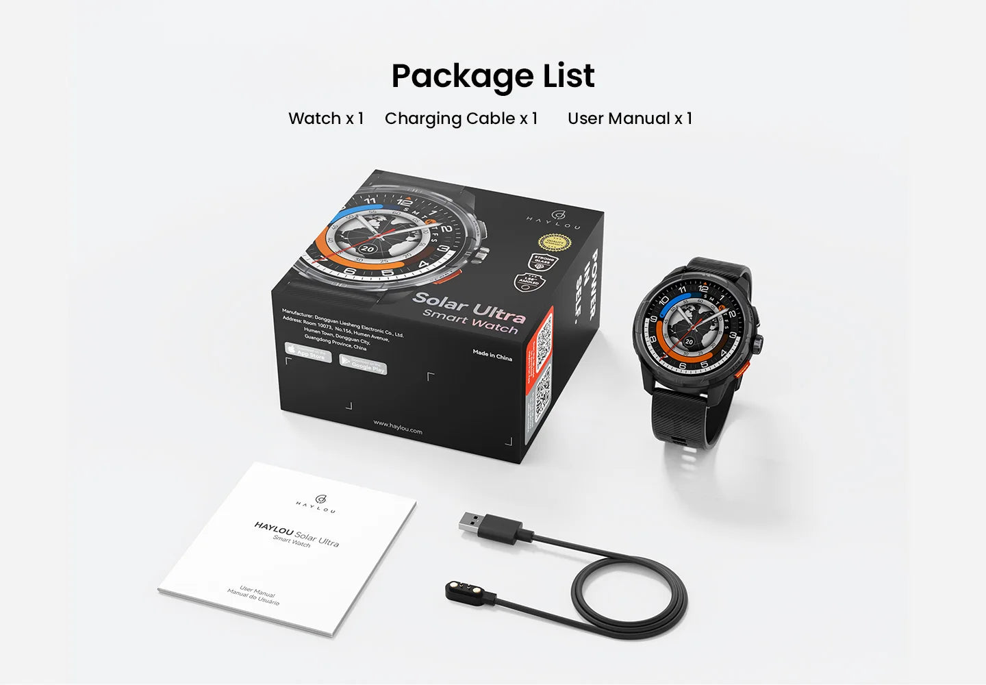 HAYLOU Solar Ultra 1.60" AMOLED GPS Smart Watch