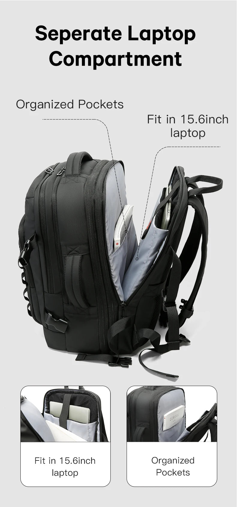 BANGE BG-3055 Professional Laptop Bag & Travel Rucksack