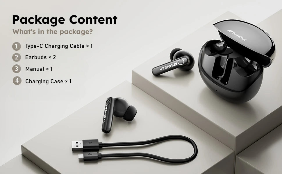 SANSUI W66 TWS Bluetooth Wireless Earphones
