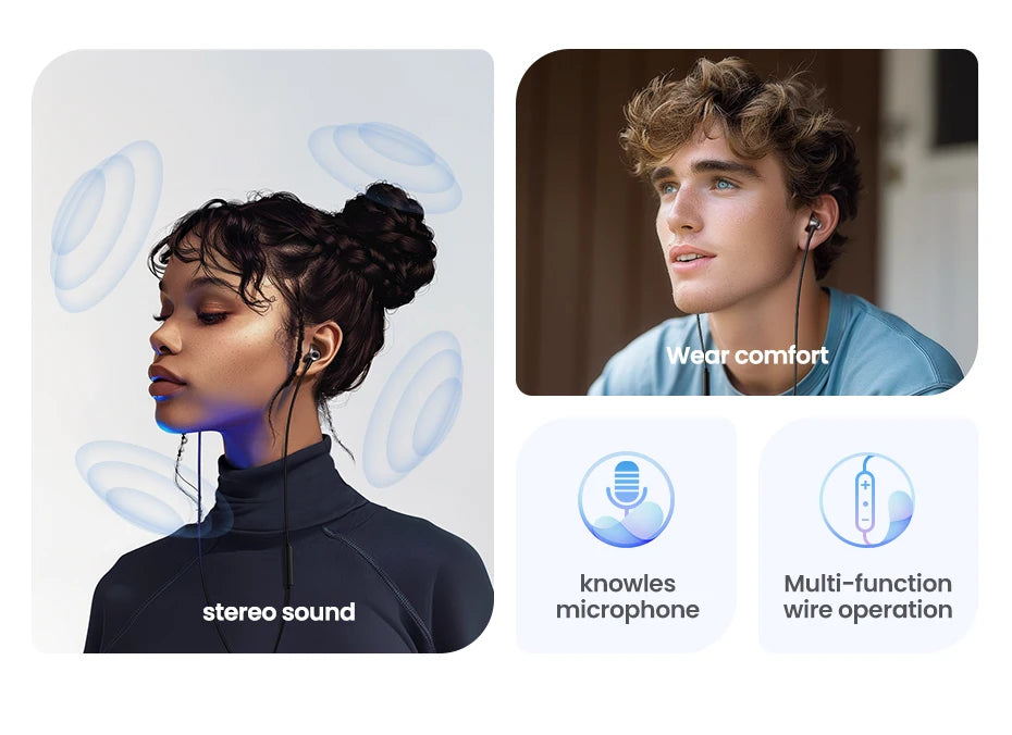 UGREEN EP106 Semi In-Ear Wired Earphones