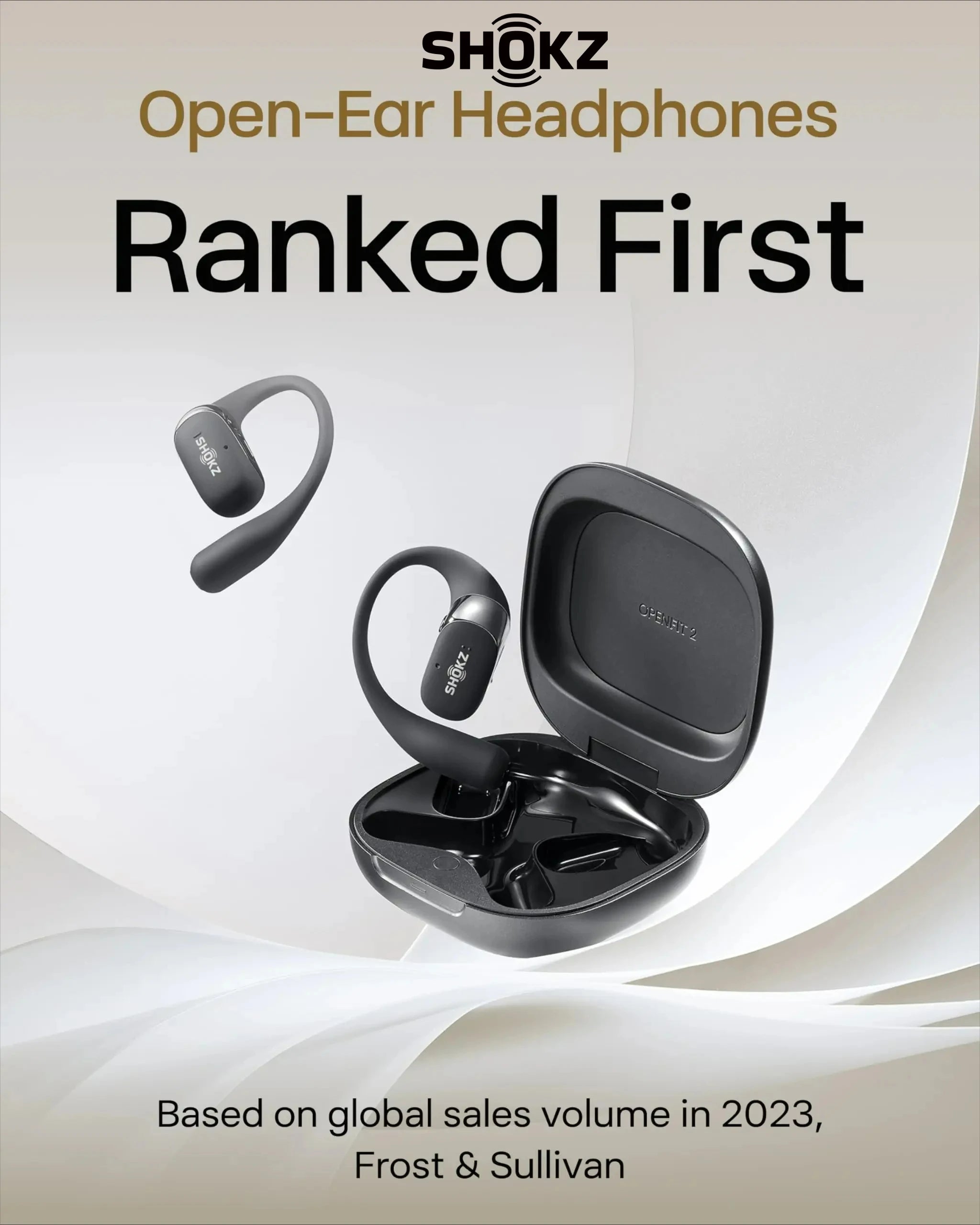 SHOKZ OpenFit 2 Open-Ear Headphones