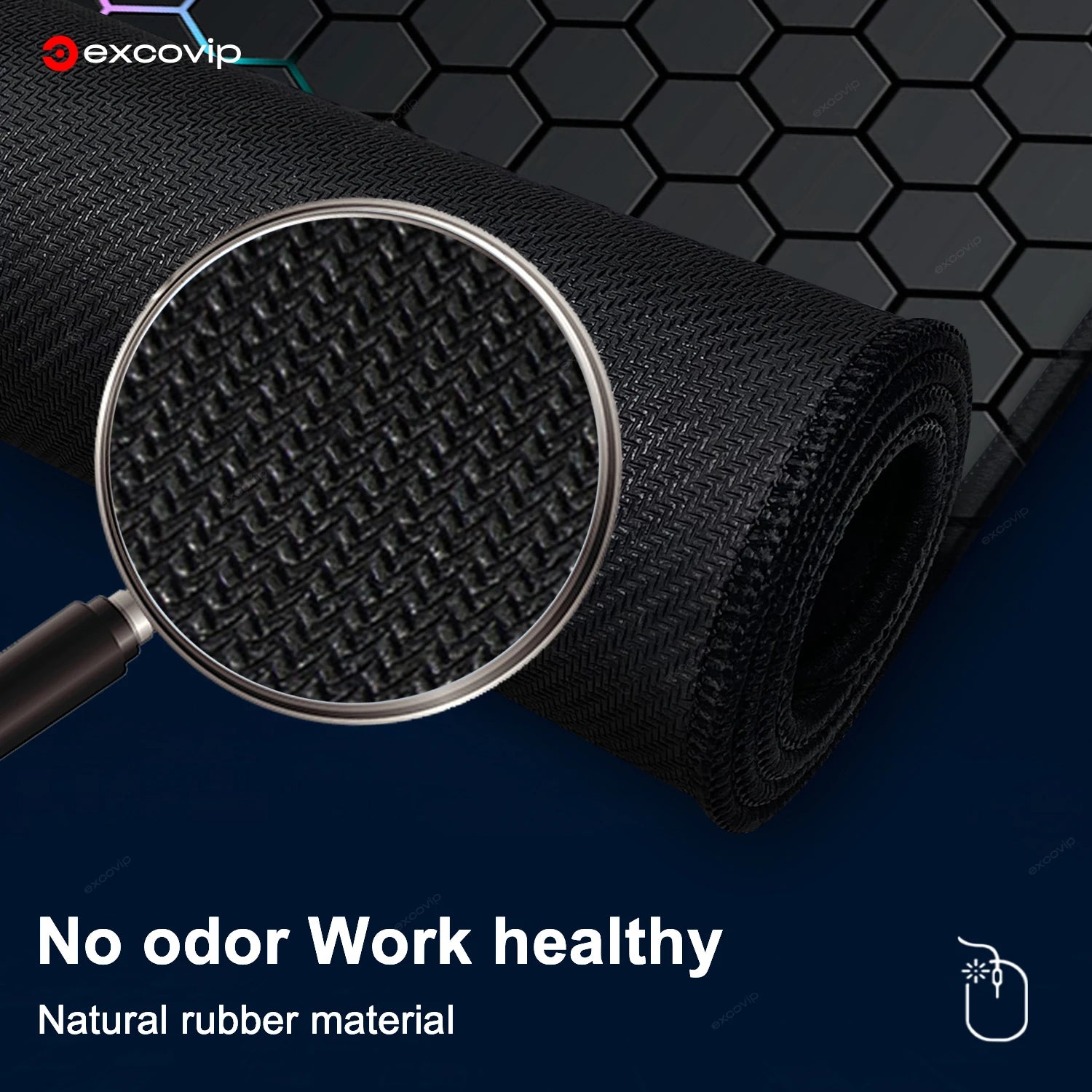 EXCO Non-Slip Hexagon Design Desk Mat & Gaming Pad